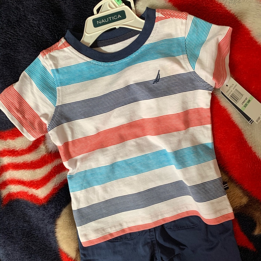 Nautica Shirt & Shorts 18M or 12M❤️💙
